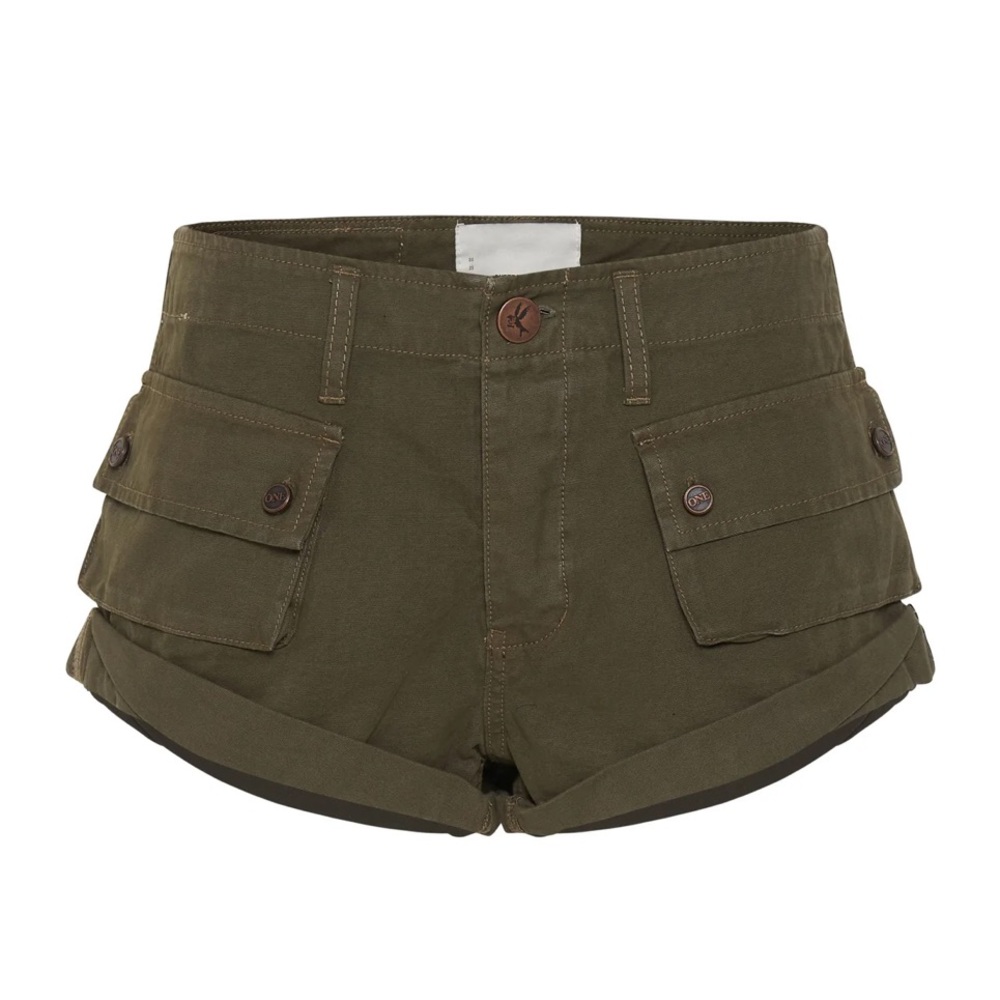 Free People OneTeaspoon Cadet Bandits Low-Waist Shorts - Picture 3 of 8